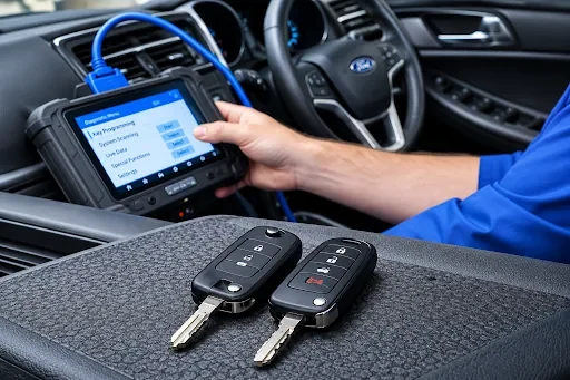 Car Key Programming locksmith equipment and service example
