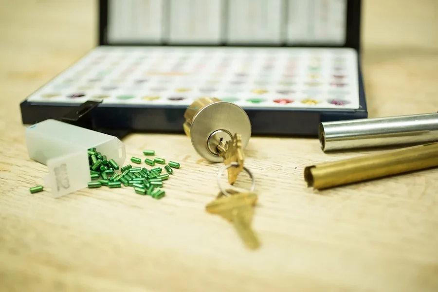 Lock Rekeying locksmith equipment and service example