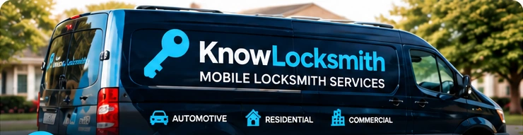 Illustration of mobile locksmith service vehicle